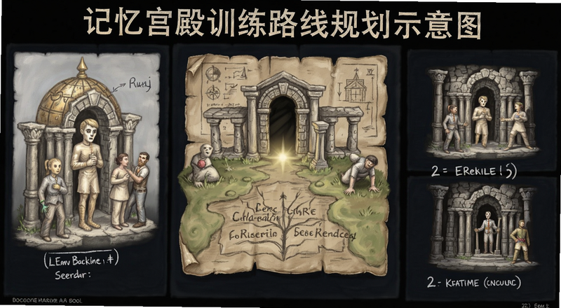 记忆宫殿训练路线规划示意图