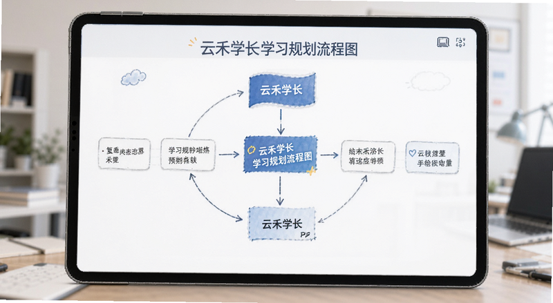 云禾学长学习规划流程图预览图