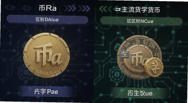 币a和主流数字货币区别对比图