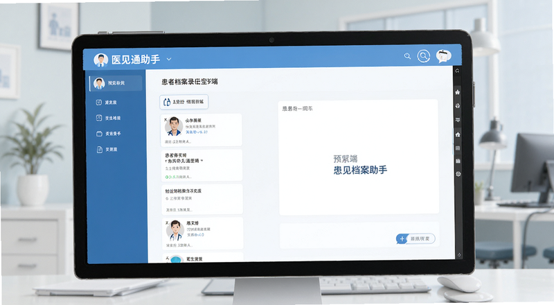 医见通助手医生端患者档案录入界面预览图