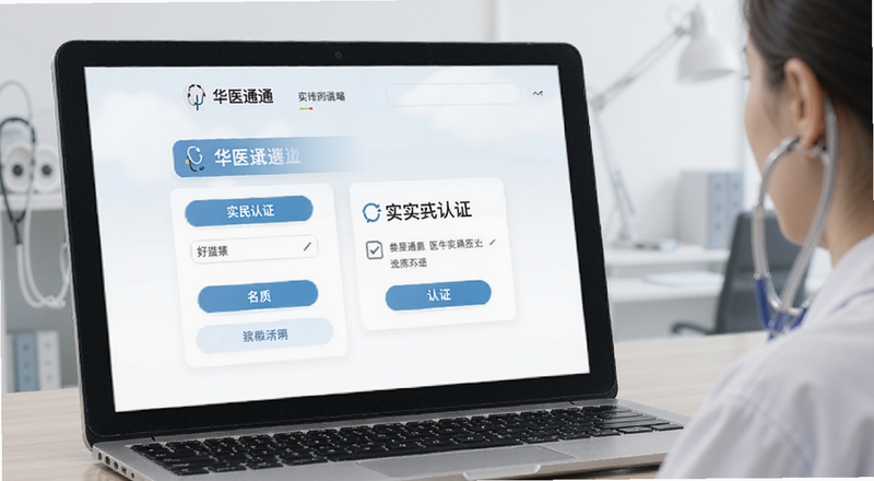 华医通医生端实名认证界面预览图