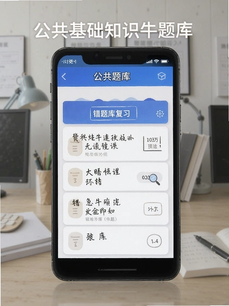 公共基础知识牛题库 错题库复习界面预览图