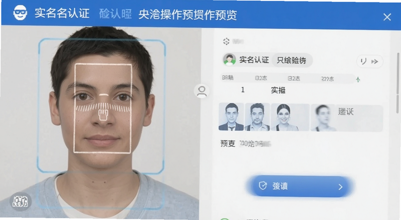 实名认证人脸识别操作预览图