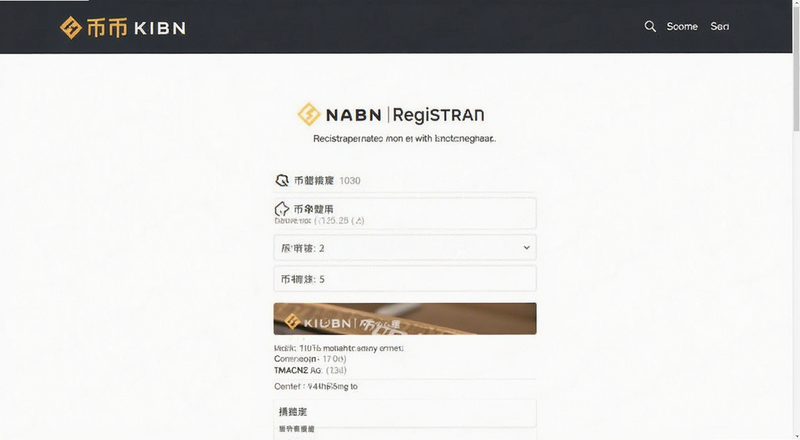 币安注册页面填写信息截图