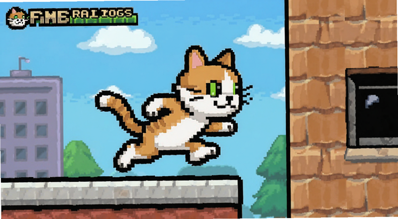 猫咪跑酷隐藏角色像素猫解锁画面