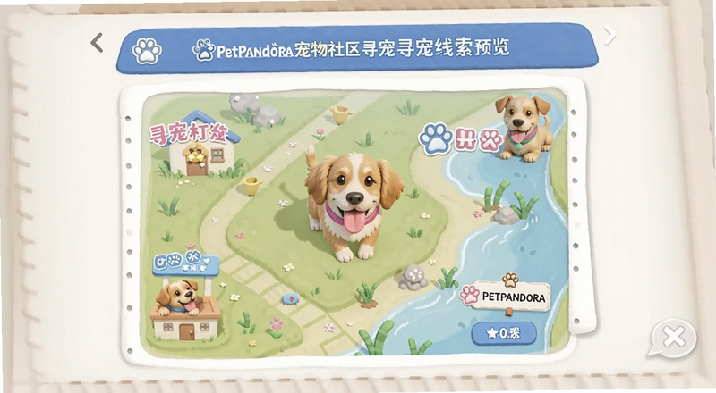 PetPandora宠物社区寻宠地图线索标注预览图