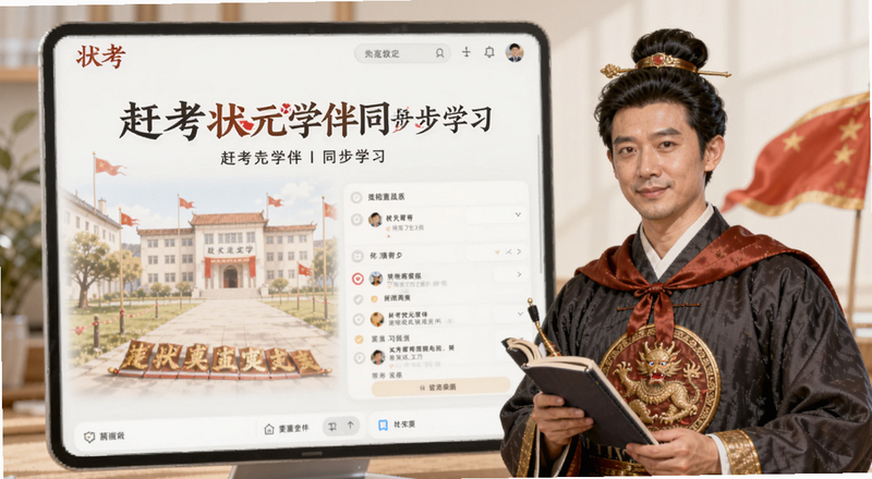 赶考状元学伴同步学习界面预览图