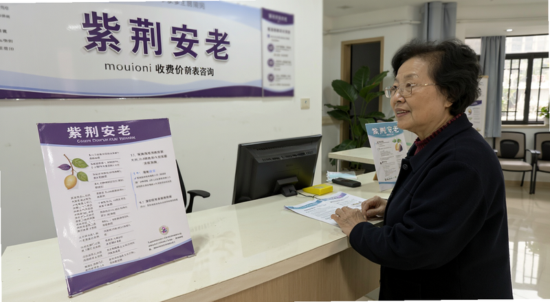 紫荆安老收费价目表咨询台实拍