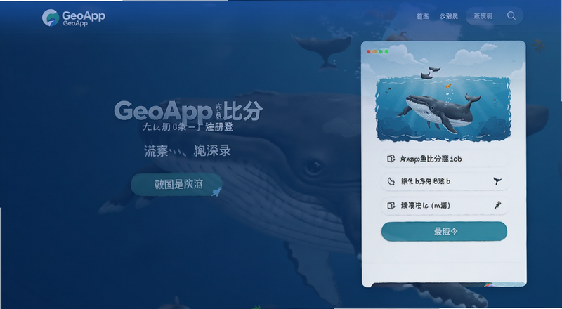 GeoApp鲸鱼比分注册登录界面预览图