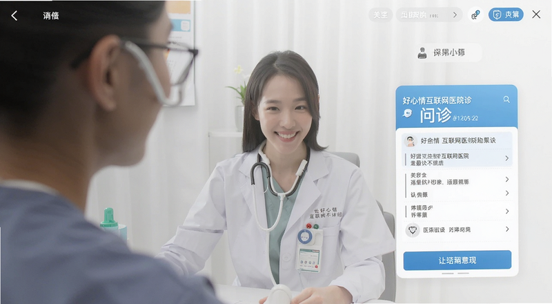 好心情互联网医院问诊界面截图
