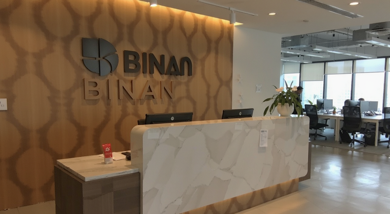 binan公司前台实拍图|binan办公区前台环境预览图
