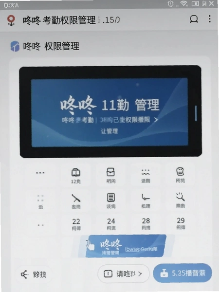 咚咚考勤权限管理界面截图
