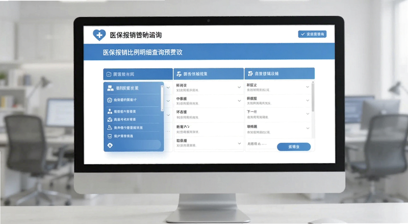 医保报销比例明细查询界面预览图