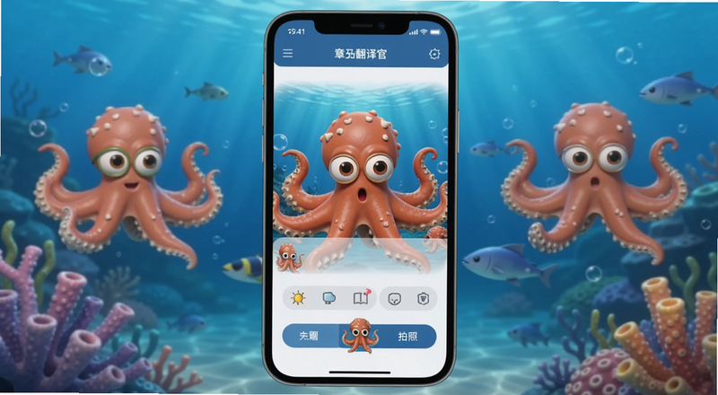 章鱼翻译官拍照翻译功能界面预览图
