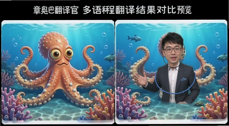 章鱼翻译官多语种翻译结果对比预览图