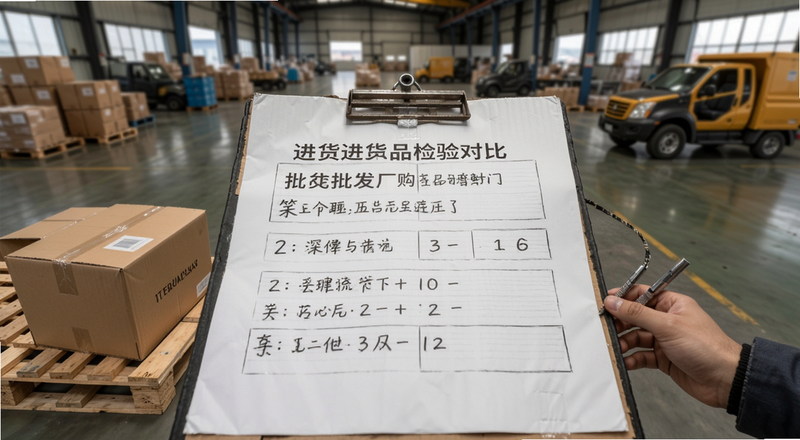 批发工厂采购进货样品检验对比图