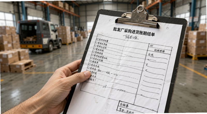 批发工厂采购进货账期结算单据图