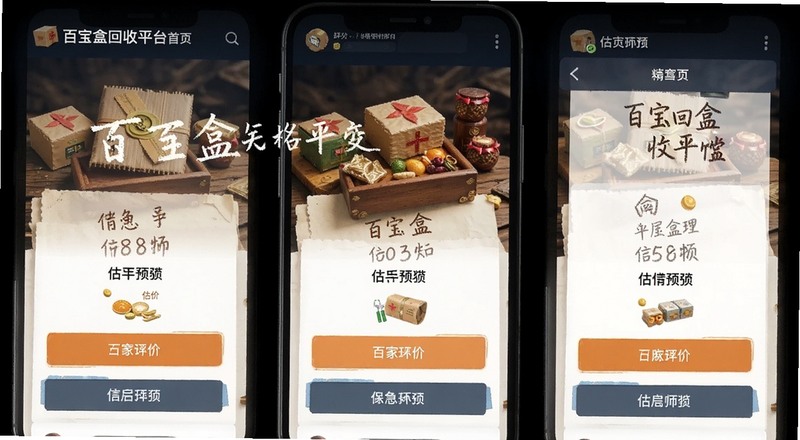 百宝盒回收平台首页估价界面预览图