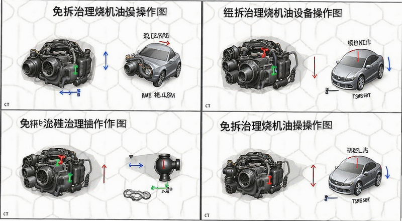 免拆治理烧机油设备操作图