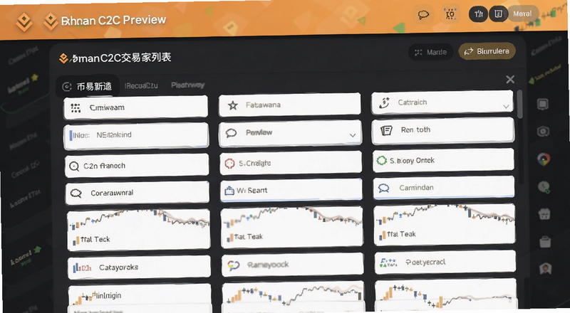 币安C2C交易商家列表筛选界面预览图