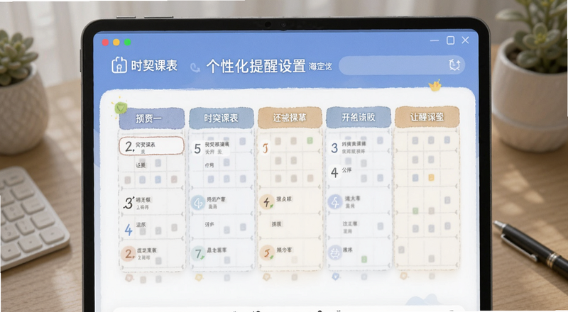 时契课表个性化提醒设置页面预览图
