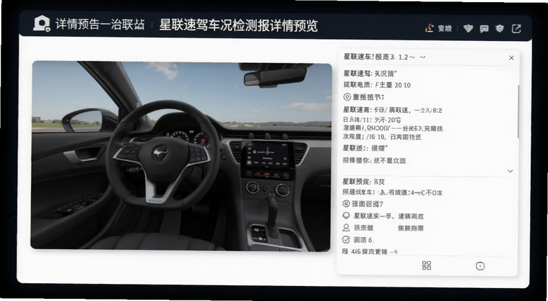 星联速驾车况检测报告详情预览图