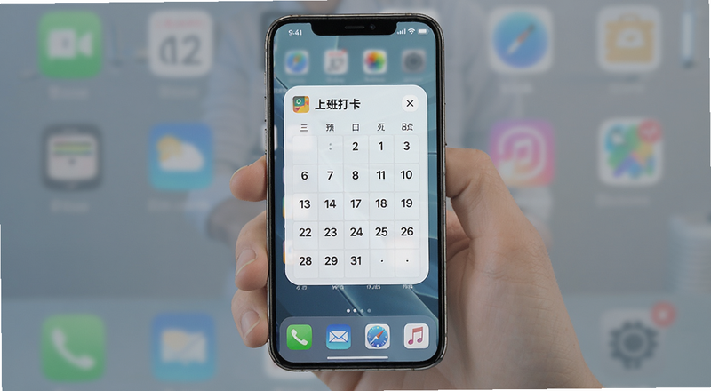 上班打卡日历手机桌面小组件预览图