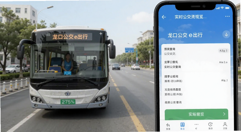 龙口公交e出行实时公交查询界面预览图