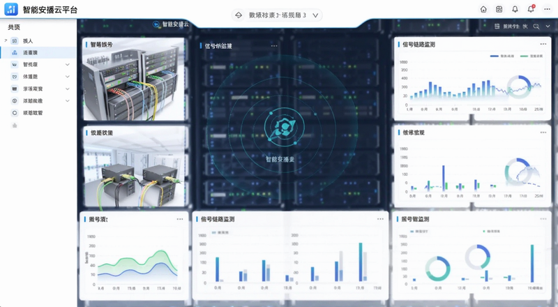 智慧安播云平台信号链路监测 dashboard 预览图