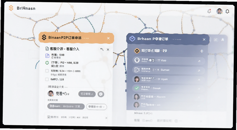 币安P2P订单申诉与客服介入界面预览图