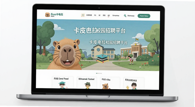 卡皮巴拉校园招聘平台首页界面预览图