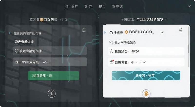 币安钱包资产查看与提币网络选择预览图