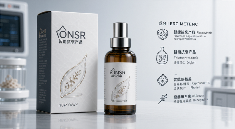 ONSR智能抗衰产品包装与成分说明图
