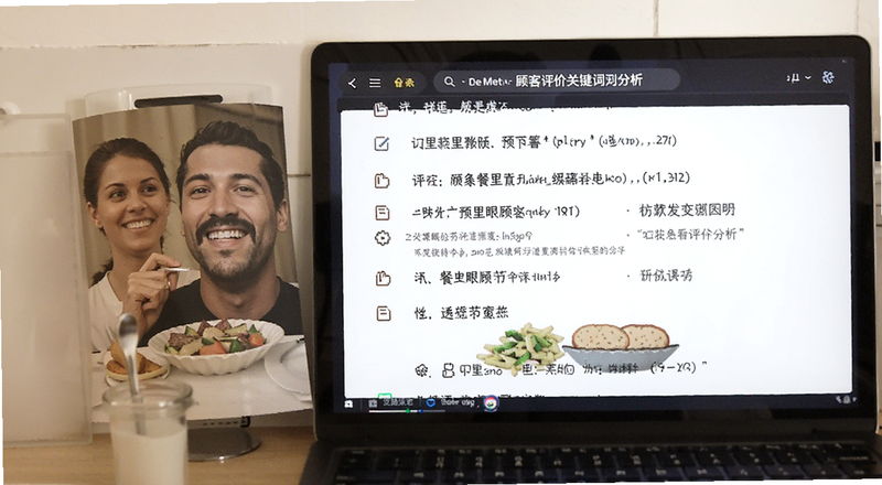 餐里眼顾客评价关键词分析预览图