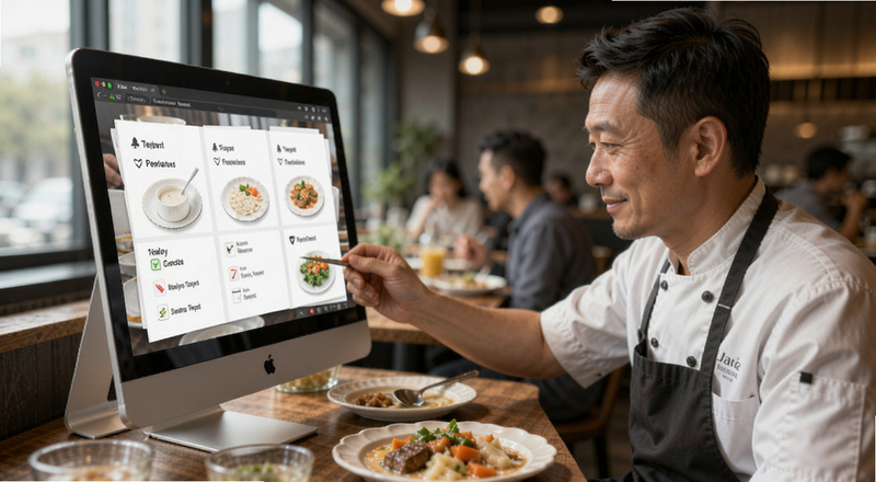 餐饮老板用餐里眼调整外卖菜单预览图