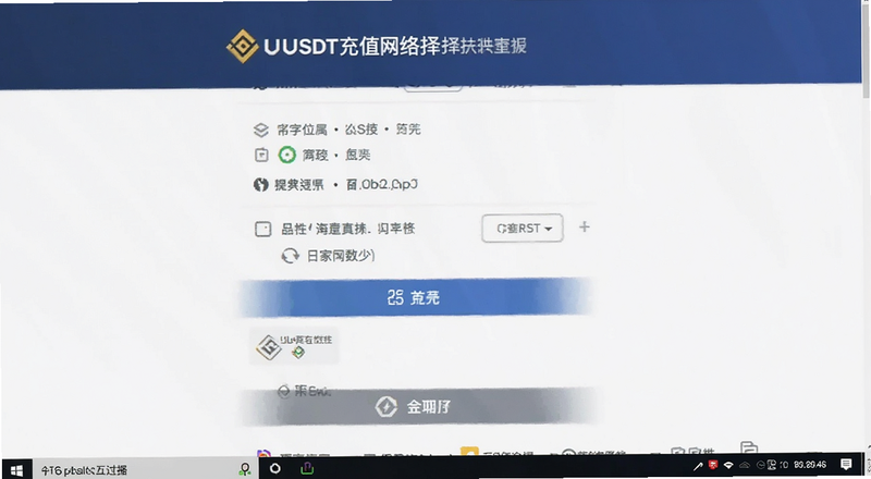 币安USDT充值网络选择界面预览图
