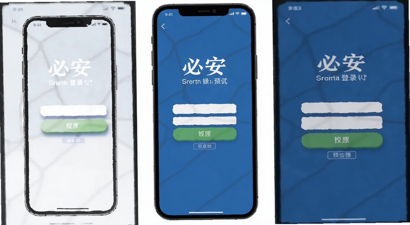 必安登录页面手机端操作界面预览图