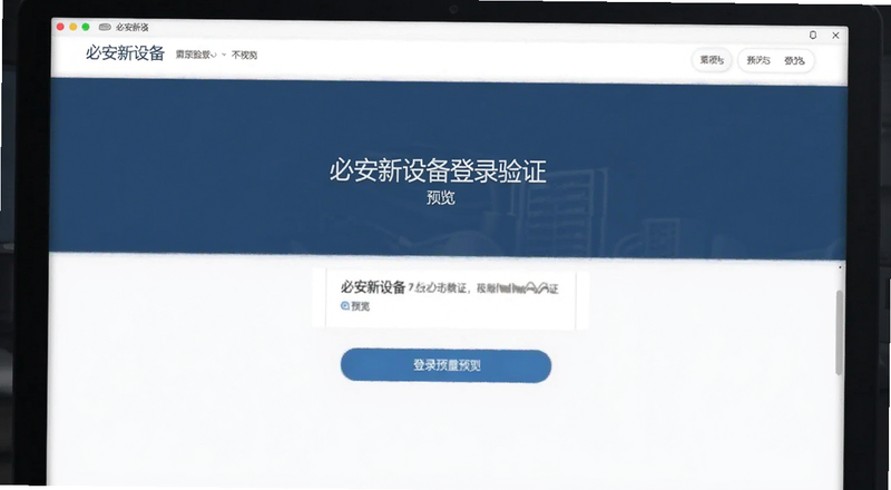 必安新设备登录验证界面预览图