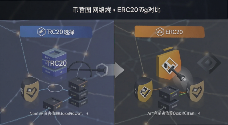 �Ұ���ֵ����ѡ��TRC20��ERC20�Ա�ʾ��ͼ