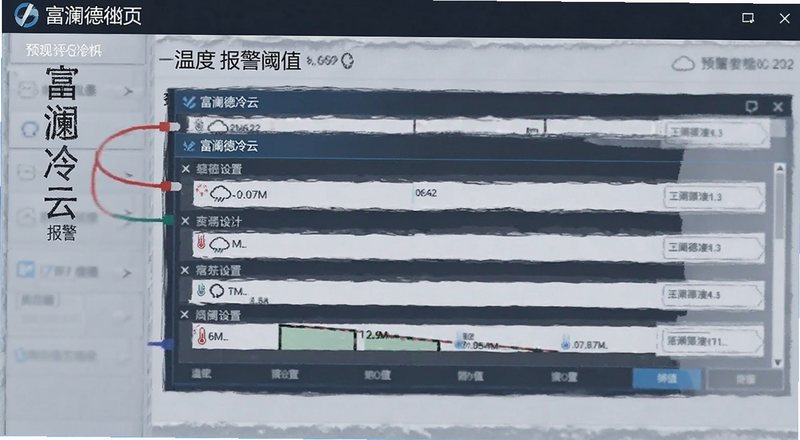 富澜德冷云温度报警阈值设置界面预览图