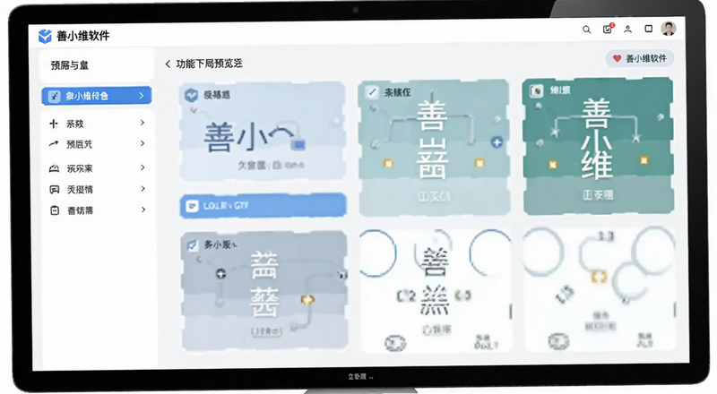 善小维软件主界面功能布局预览图