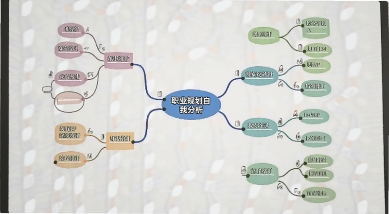 职业规划自我分析思维导图预览图