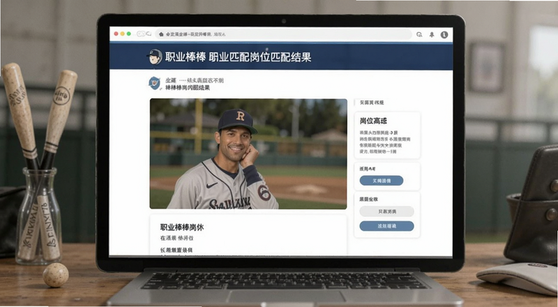 职业棒棒岗位匹配结果页面预览图