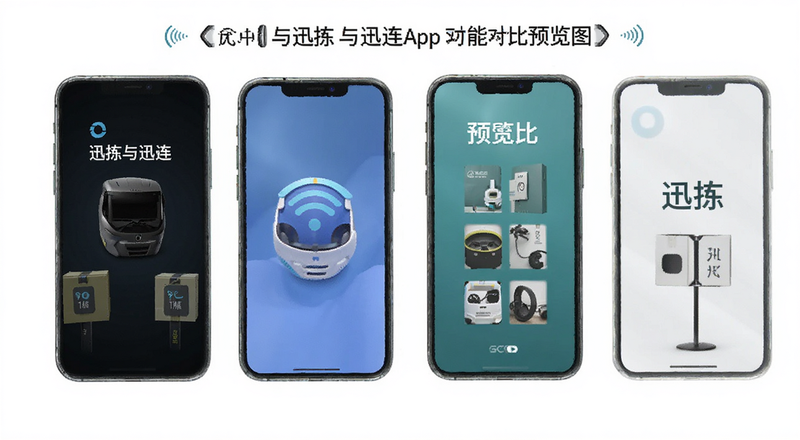 迅拣与迅连App功能对比预览图