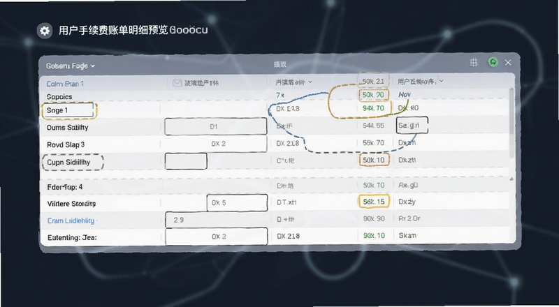 用户手续费账单明细预览图