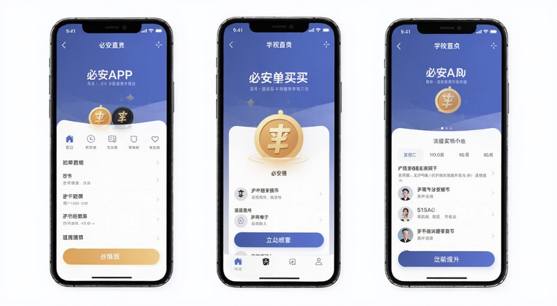 必安APP买币首页界面预览图