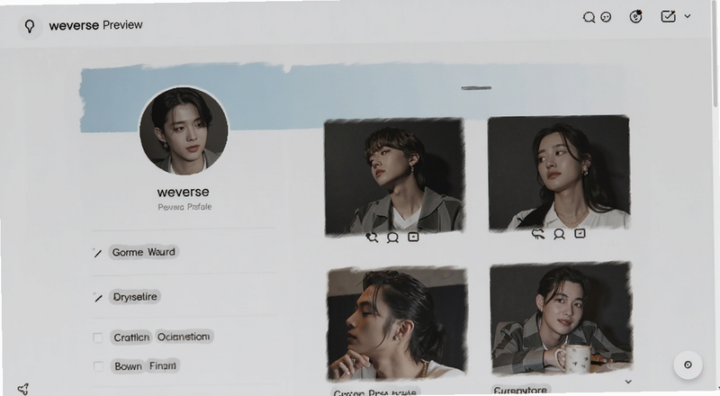 weverse个人资料编辑页面预览图