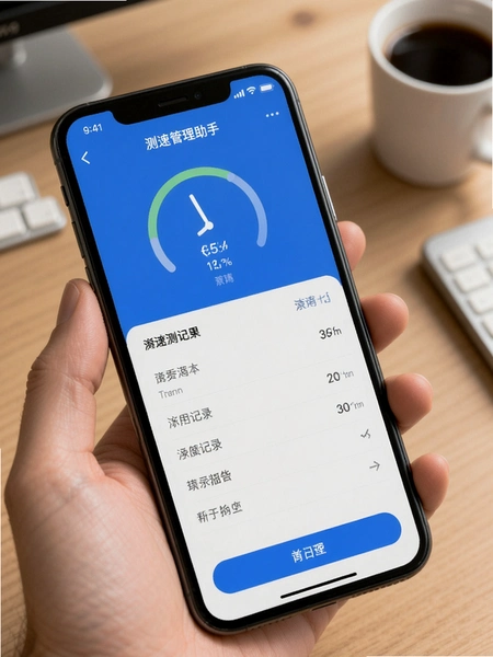 手机管理助手测速记录历史界面