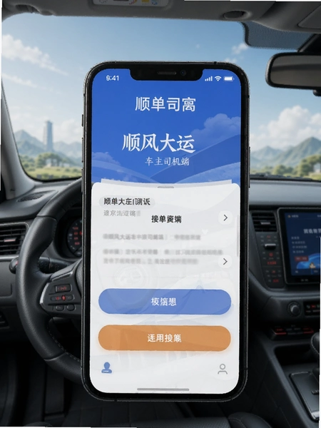 顺风大运车主司机端接单界面