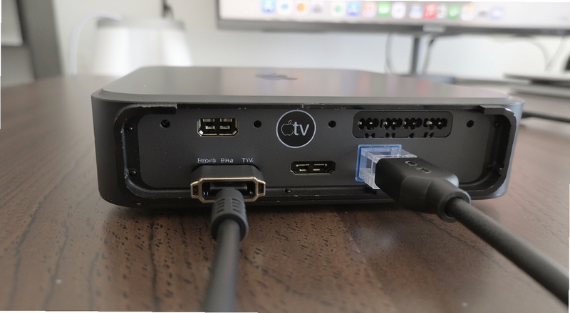 Apple TV����HDMI�ߺ����ߵı���ӿ�ͼ